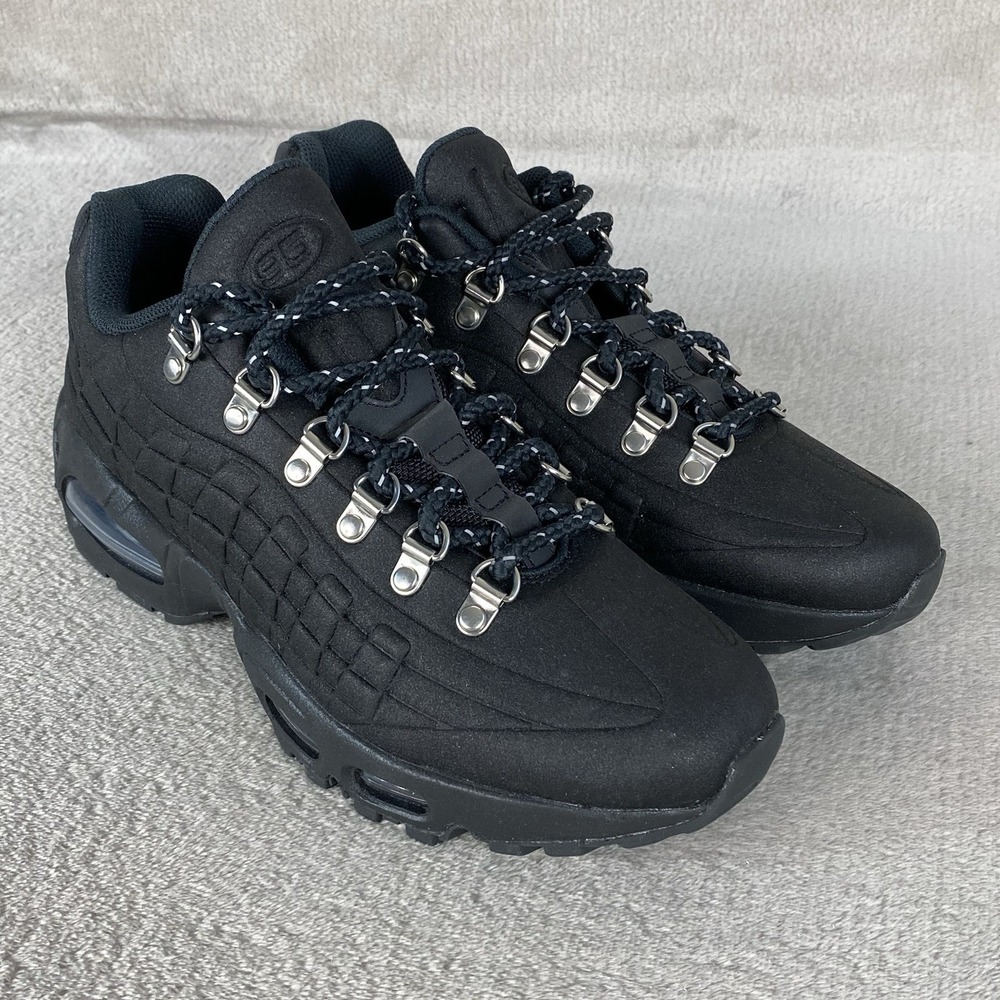 Nike Air Max 95 Big Bubble I-95 ReUnion Mens Shoes Size 7.5 Black Leather NEW